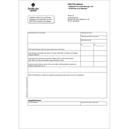 Omslags bild fr Hsttvlingar -statistik ver antal tvlingar och frdelning av prispengar