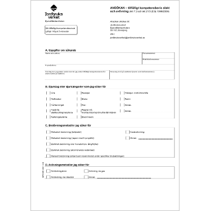 Omslags bild f�r ANS�KAN - tillf�lligt kompetensbevis slakt och avlivning (Art 7.2 och Art 21.5 (EG) 1099/2009)