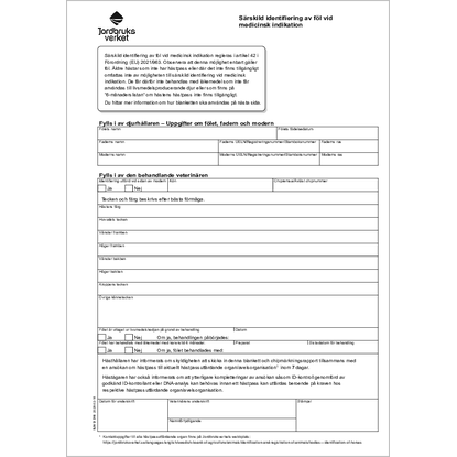 Omslags bild f�r S�rskild identifiering av f�l vid medicinsk indikation