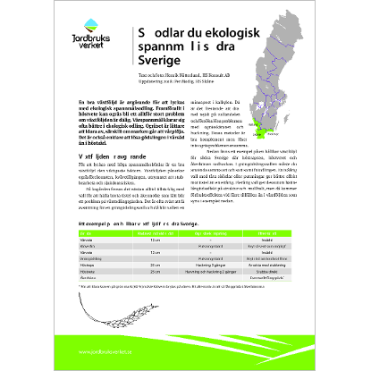 Omslags bild fr S odlar du ekologisk spannml i sdra Sverige