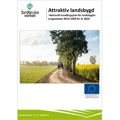 Omslags bild fr Attraktiv landsbygd -Nationell handlingsplan fr landsbygds- programmet 2014-2020 fr r 2018