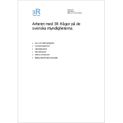 Omslags bild fr Arbetet med 3R-frgor p de svenska myndigheterna