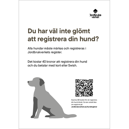 Omslags bild f�r Du har v�l inte gl�mt att registrera din hund?