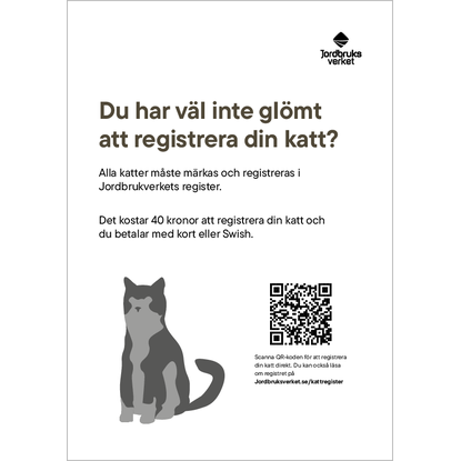 Omslags bild f�r Du har v�l inte gl�mt att registrera din katt?