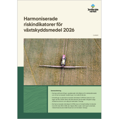 Omslags bild för Harmoniserade riskindikatorer för växtskyddsmedel 2026