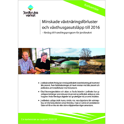 Omslags bild fr Minskade vxtnringsfrluster och vxthusgasutslpp till 2016, kortversion