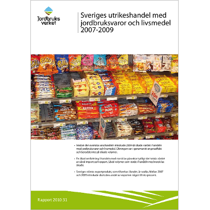 Omslags bild fr Sveriges utrikeshandel med jordbruksvaror och livsmedel 2007-2009