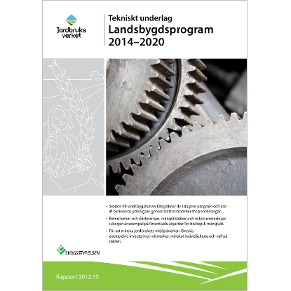 Omslags bild fr Tekniskt underlag  Landsbygdsprogram 2014 - 2020