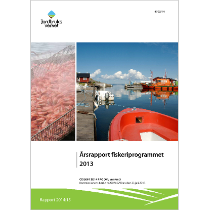 Omslags bild fr rsrapport  fiskeriprogrammet 2013