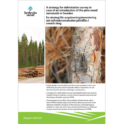 Omslags bild fr A strategy for delimitation survey in cas of an introduction of the pine wood nematode in Sweden