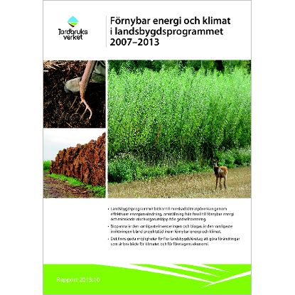 Omslags bild fr Frnybar energi och klimat i landsbygdsprogrammet 2007-2013