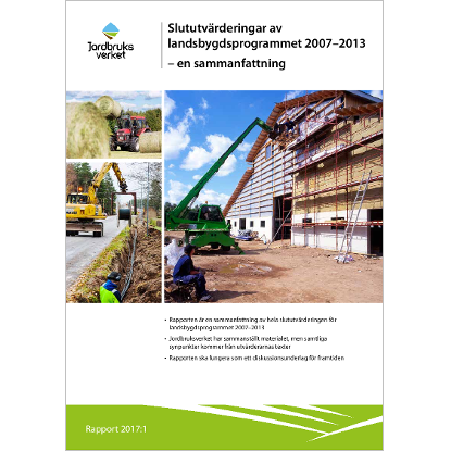 Omslags bild fr Slututvrderingar av landsbygdsprogrammet 2007-2013 - en sammanfattning 