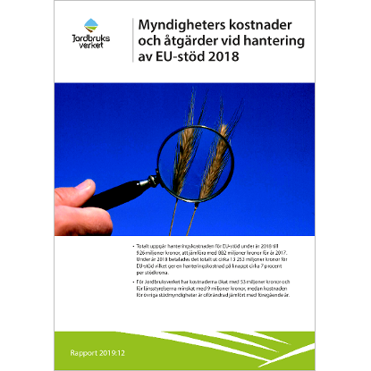 Omslags bild fr Myndigheters kostnader och tgrder vid hantering av EU-std 2018