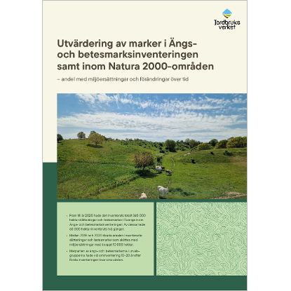 Omslags bild fr Utvrdering av marker i ngs- och betesmarksinventeringen samt inom Natura 2000-omrden