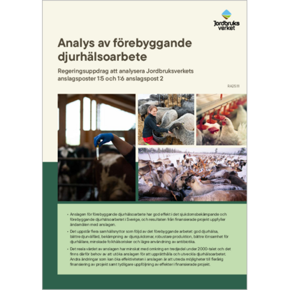 Omslags bild f�r Analys av f�rebyggande djurh�lsoarbete