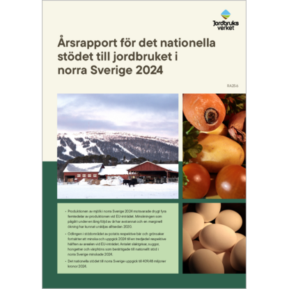 Omslags bild fr rsrapport fr det nationella stdet till jordbruket i norra Sverige 2024