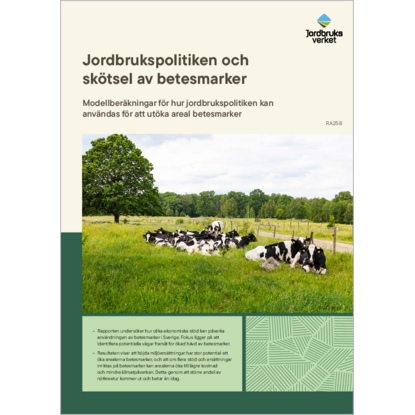 Omslags bild fr Jordbrukspolitiken och sktsel av betesmarker