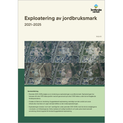 Omslags bild f�r Exploatering av jordbruksmark 2021-2025