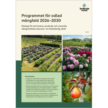 Omslags bild f�r Programmet f�r odlad m�ngfald, 2026-2030