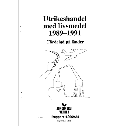 Omslags bild fr Utrikeshandel med livsmedel 1989-91