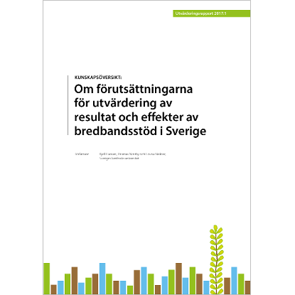 Omslags bild fr Om frutsttningarna fr utvrdering av resultat och effekter av bredbandsstd i Sverige