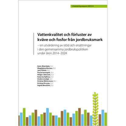 Omslags bild fr Vattenkvalitet och frluster av kvve och fosfor frn jordbruksmark