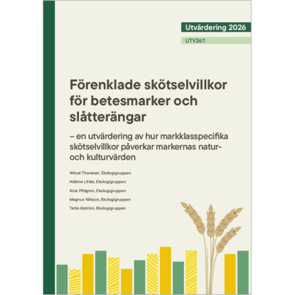 Omslags bild f�r F�renklade sk�tselvillkor f�r betesmarker och sl�tter�ngar