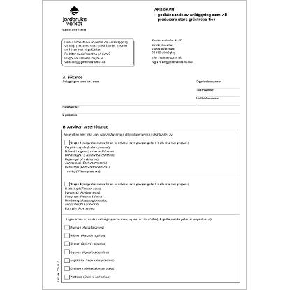 Omslags bild fr Anskan - godknnande av anlggning som vill producera stora grsfrpartier